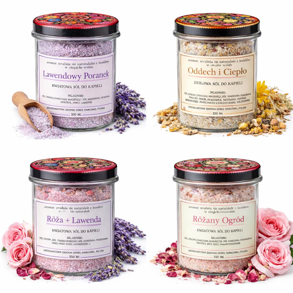 róża + lawenda kwiatowa sól do kąpieli eko