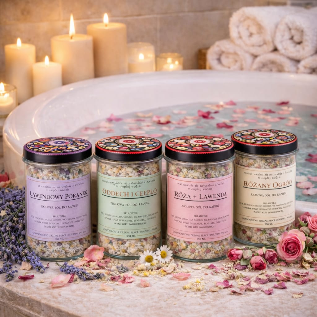 oddech i ciepło | ziołowa sól do kąpieli eko