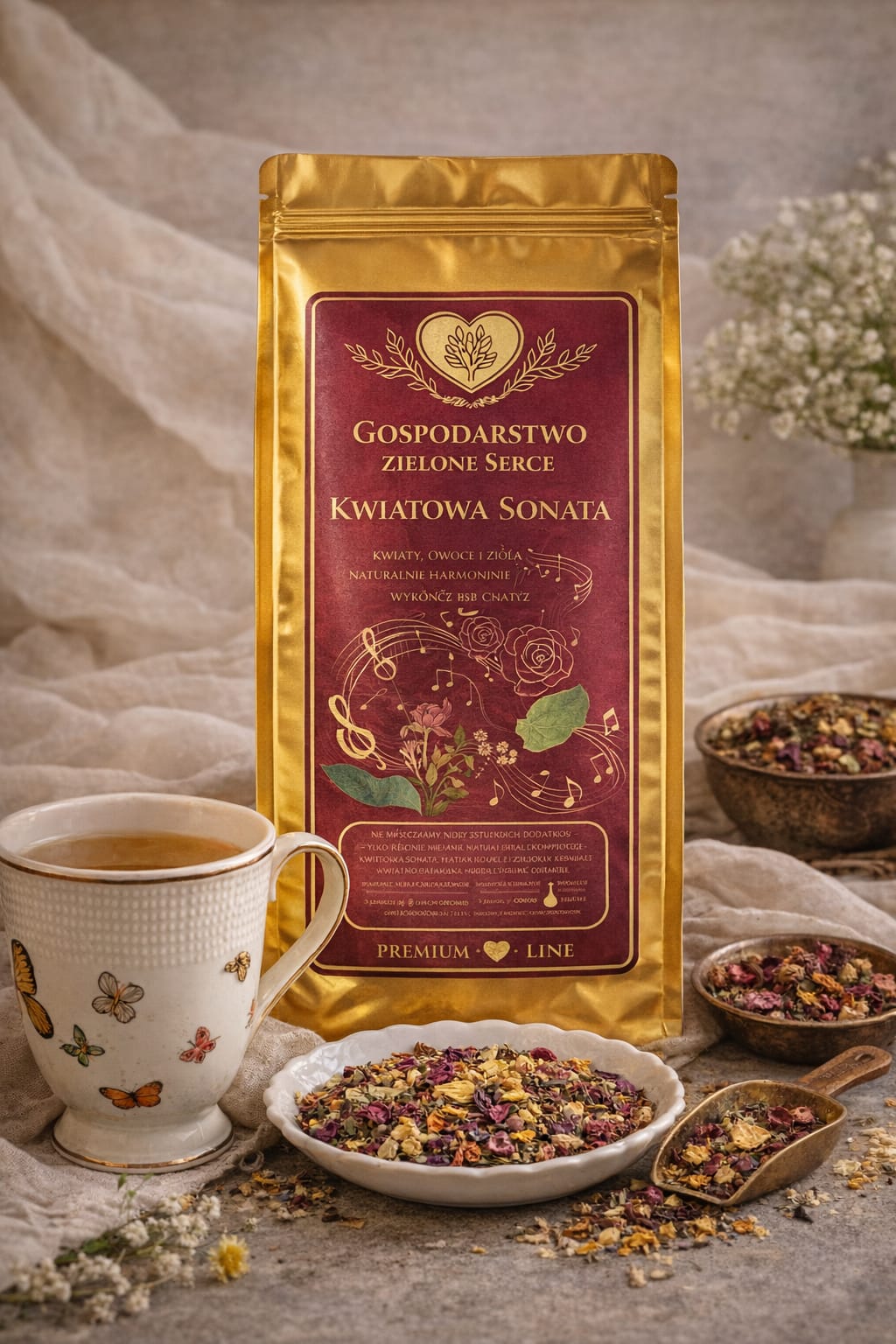 herbata kwiatowa sonata | luksusowa naturalna herbata kwiatowo owocowa eko